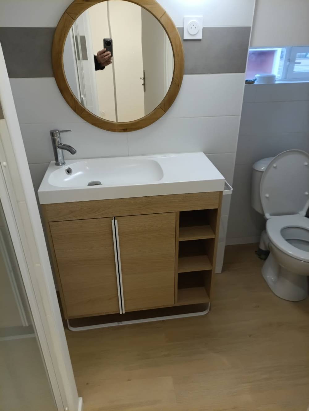pose meuble vasque